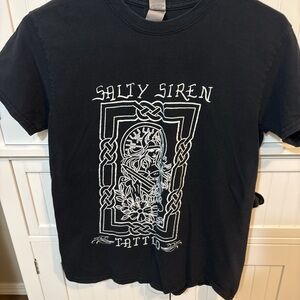 Women's Gildan Black 'Salty Siren'  Mystical Mermaid  Tee